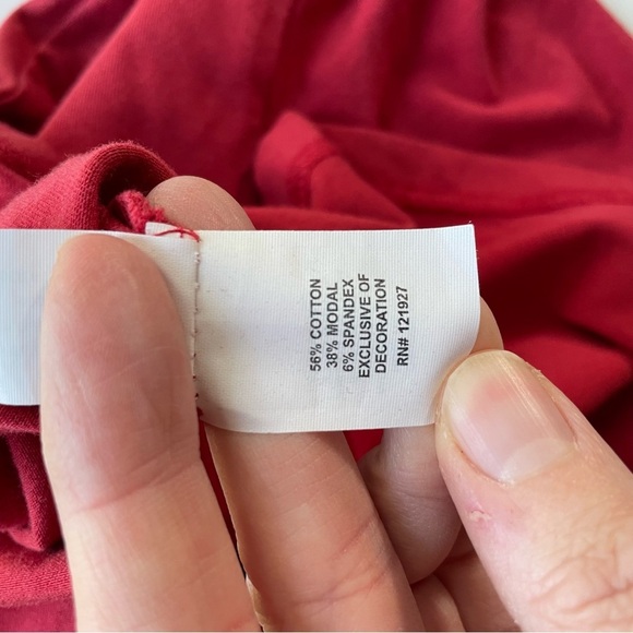 Johnnie-O Malibu Red Short Sleeve Shirt with Striped Collar Size M - Picture 7 of 7